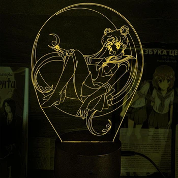 Светильник-ночник Сейлор Мун Sailor Moon 16 цветов USB (28052)