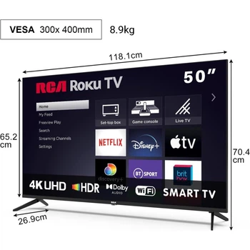 Телевизор ROKU RK50UN1 - Smart TV/4K LED/Roku TV с тройным тюнером