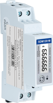 Лічильник електроенергії VCX однофазний з Modbus двонаправлений (SDM120M)