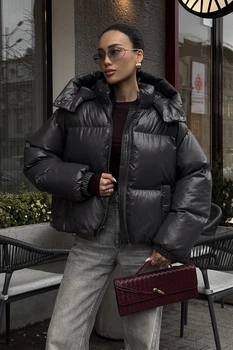 Пуховик Jadone Fashion Пуфі ONE SIZE графіт