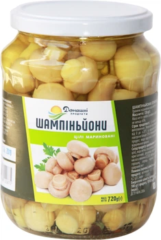 Шампіньйони мариновані Домашні продукти Цілі 720 г (4820186120875)