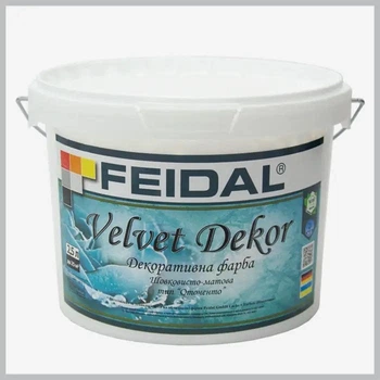 Краска декоративная Feidal Velvet Dekor шелковисто-матовая перламутровая 2.5 л
