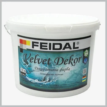 Краска декоративная Feidal Velvet Dekor шелковисто-матовая перламутровая 10 л