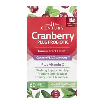 Cranberry + Probiotic - 60 tabs журавлина з пробіотиком для підтримки сечових шляхів, мікрофлори та щоденного комфорту