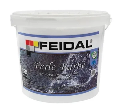 Декоративная краска Feidal Perle Farbe с эффектом сияния белая полупрозрачная 2.5 л