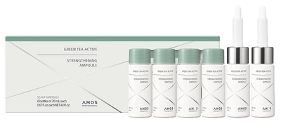 Ампули проти випадіння волосся - Amos Professional Green Tea Active Strengthening Ampoule 6x20ml (1498649-30954346)