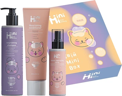 Набір для догляду за волоссям - MiniMi Kids Beauty Mini Hair Box (shmp/250ml + cond/200ml + spray/100ml) (1531261-32505119)