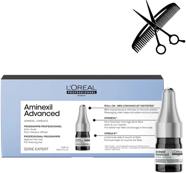 Професійний засіб проти випадіння волосся L'Oreal Professionnel Serie Expert Aminexil Advanced ампули 10 шт х 6 мл (3474637264994)