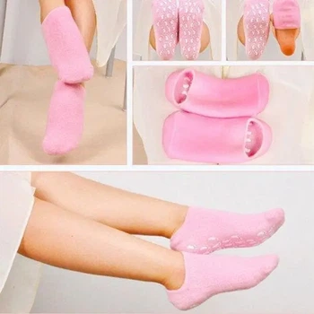 Увлажняющие гелевые носки для педикюра SPA Gel Socks универсальные размер 20-28 см увлажняют и питают кожу