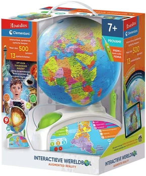 Globus interaktywny Clementoni z aplikacją i quizem 25 cm Język holenderski 56190 (8005125561902)
