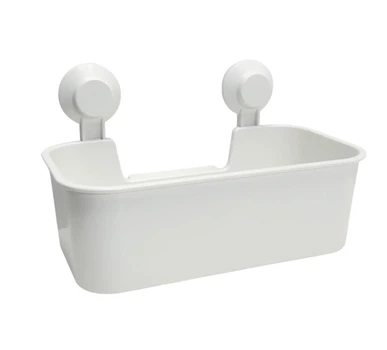 IKEA Маленькая полка для ванной на присосках, белая, пластик, нагрузка до 3 кг