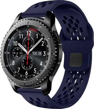 Силіконовий ремінець Liveunic для Samsung Gear S3 Frontier Midnight Blue (41961-4D)