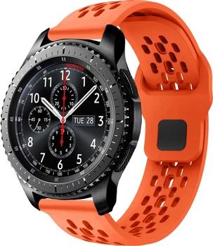Силіконовий ремінець Liveunic для Samsung Gear S3 Frontier Orange (41961-2C)