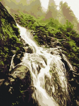 Картина по номерам. Пейзаж (Звук водопада) размер 30x40 см.