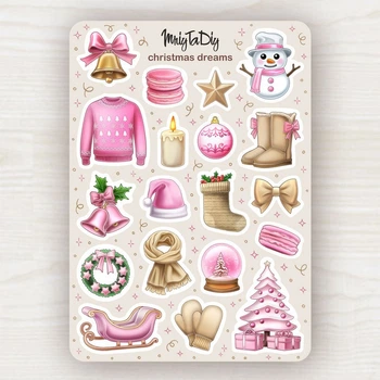 Стикерлист с наклейками MriyTaDiy, модель "Christmas Dreams"