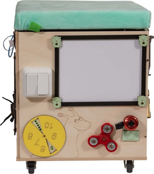 Pufa manipulacyjna Ikonka LAS z siedziskiem kółeczkami (5905325439144)