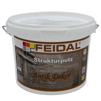 Декоративна акрилова штукатурка Feidal Strukturputz Antik Dekor maxi біла 3 кг