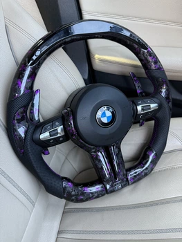 Руль из Кованого Карбона Фиолетовый BMW M + LED экран F-серия F15 F16 F20 F21 F25 F26 F30 F31 F32 F34 F35 F36