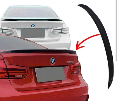 Premium Спойлер BMW F30 F35 M3 F80 стиль MP M Performance чёрный глянец