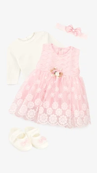 Святковий набір для дівчинки Mini Papi 152 50-68 см Рожевий shop (2000904670123)
