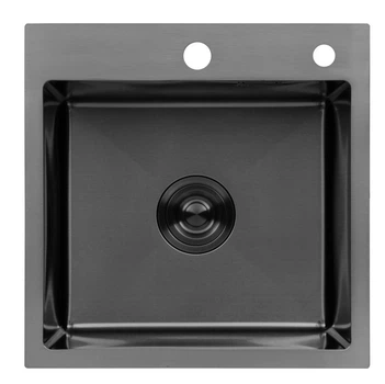 Кухонна мийка KRONER KRP Schwarze 4545HM PVD (3.0/1.0 мм)