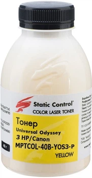 Тонер HP/Canon Універсальний Odyssey 3 40г Yellow (фасований) *Static Control