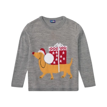 Светр з різдвяним принтом для хлопчика Lupilu LIDL 390650 098-104 см (2-4 years) сірий