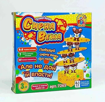 Настільна гра Fun Game «Сирна вежа» — сімейна гра на спритність і увагу 7265