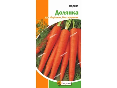 Морква ЯСКРАВА Долянка (20 пачок) 3г