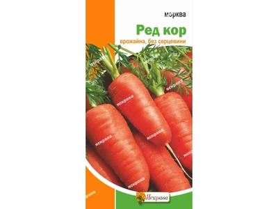 Морква ЯСКРАВА Ред Кор (20 пачок) 3г