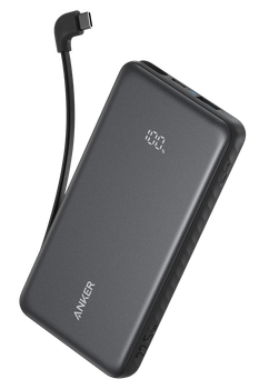Портативний зарядний пристрій Anker - 10000 mAh 22.5W Built-In USB-C Cable Black (7198079)