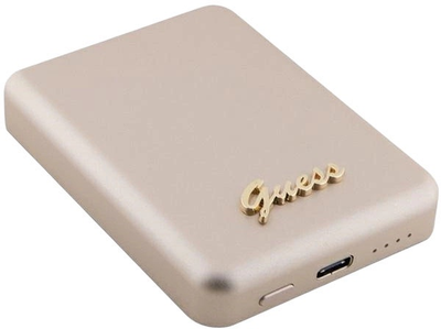 Powerbank Guess MagSafe 4G Metal Script Logo 3000mAh 5W USB-C Gold (3666339171360)