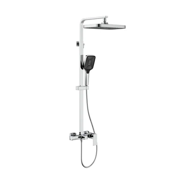 Душевая система для кабины Qtap Capricorn на три потребителя (с изливом) 53103KNC Chrome