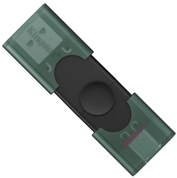 Pendrive Kingston DataTraveler Duo 256GB USB 3.2 Gen 1 + Type-C Black/Green (DTDEG2/256GB)