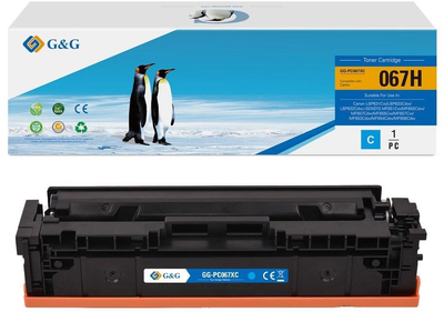 Тонер-картридж G&G для CANON i-SENSYS MF651Cw Cyan (NT-PC067XC-B-V5-S1)