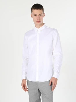 Рубашка хлопковая мужская Colin's CL1048576WHT XXL Белая
