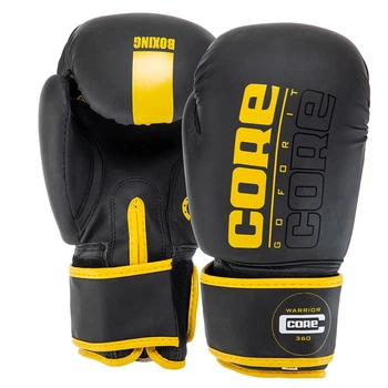 Перчатки боксерские BO-8540 Core 12oz Черно-желтый (37568006)