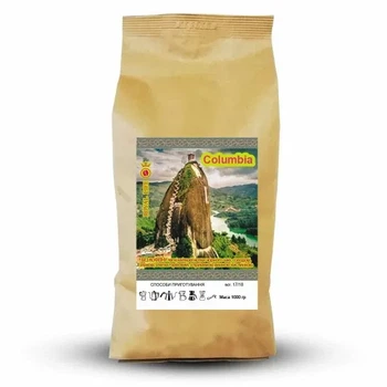 Кофе в зернах Royal-Life Арабика Колумбия Декаф Decaf без кофеина 1 кг