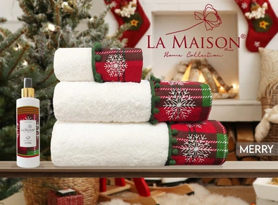 Подарочный набор полотенец La Maison, 3 шт. с ароматом Merry