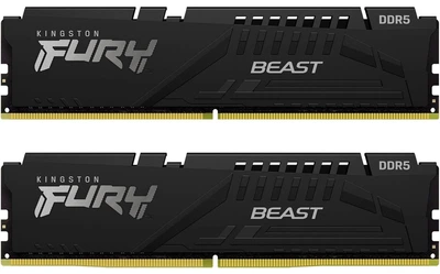 Модуль памяти Kingston Fury DDR5 16Gb (2x8) Beast 5600MHz (KF556C40BBK2-16)