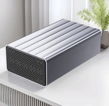 Зовнішня кишеня Deepfox T66-M2 Метал USB 3.1 для HDD 3.5"x2 (OTD-T66) HDD hard Disk Box