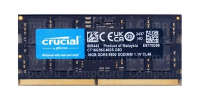 Crucial 16GB DDR5 SO-DIMM メモリ Оперативна пам'ять для ноутбука Crucial DDR5 16GB 5600MHz SO-DIMM