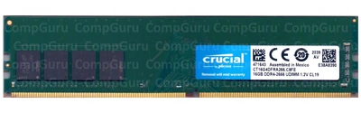 Оперативная память для ПК Crucial DDR4 16GB 2666MHz UDIMM PC4-2666 (CT16G4DFRA266.C8FE)