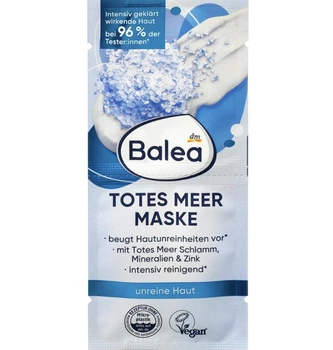 Маска для обличчя з солями Мертвого моря Balea Gesichtsmaske Totes Meer (2x8 ml) 16 ml