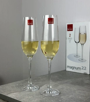 Келихи для шампанського Rona Magnum 220-2шт тягнута нога
