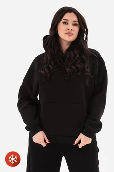 Утеплене худі ONE чорного кольору S/M (3043351)
