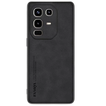 Кожаный чехол - накладка Fanoya для Infinix Note 50 Pro+ black