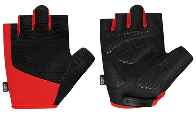Велосипедні рукавички чоловічі Spokey Avare M Чорно-Червоні 941080 (5905339410801)