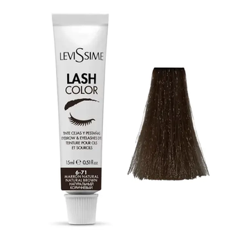 Краска для бровей и ресниц 6-71 LeviSsime LashColor Natural Brown Натурально-коричневая 15мл (8435054655869)