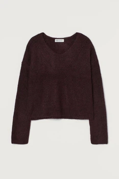Джемпер H&M 270867509 146 Бордовый